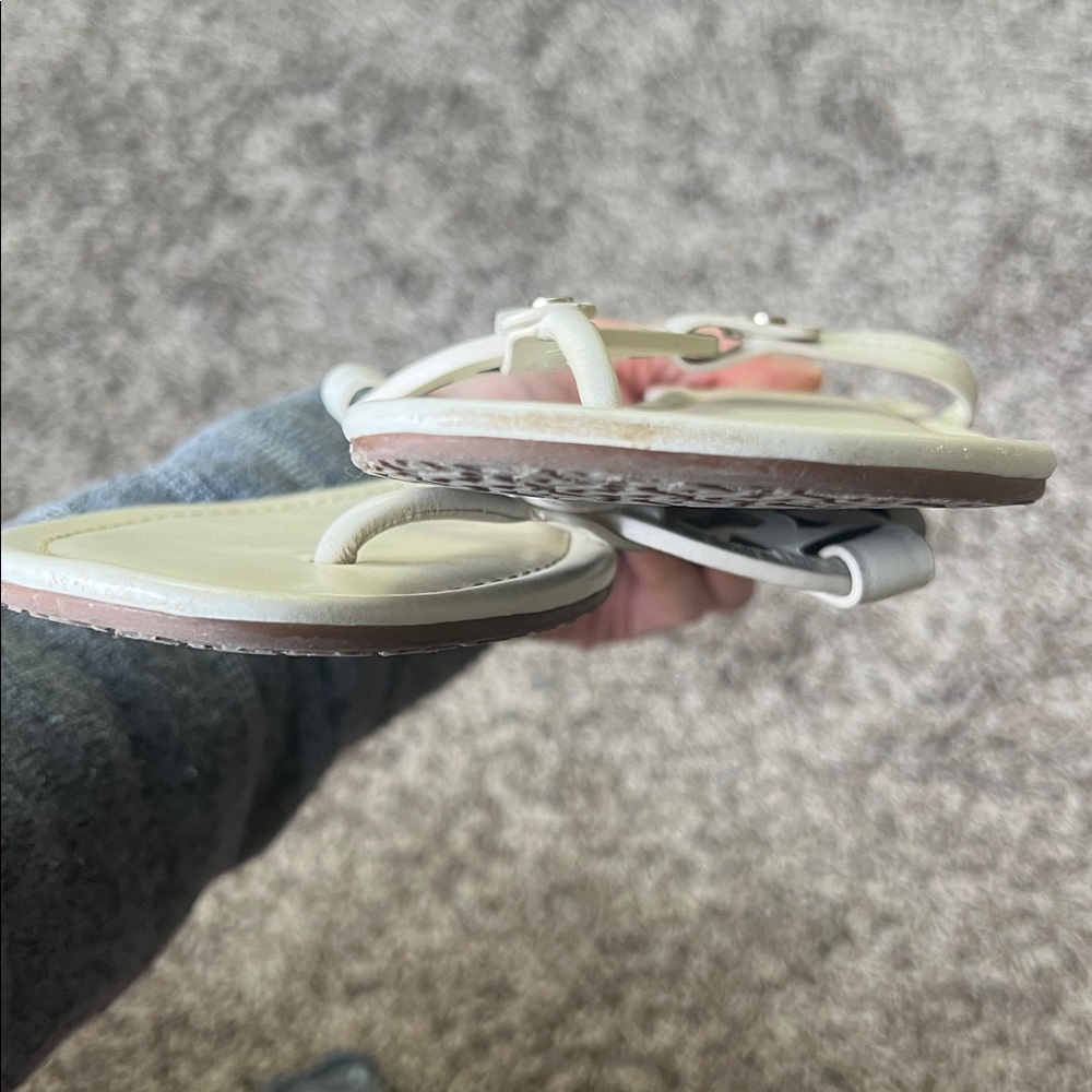 Tory Burch White Leather Sandals - Picture 3 of 3